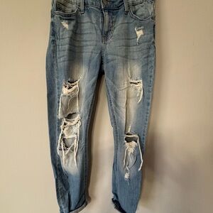 Eunina Light Blue Distressed Boyfriend Jeans